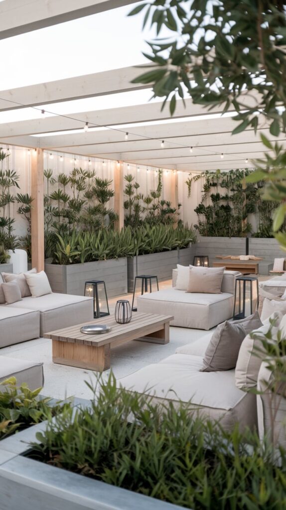 outdoor hangout space with lush foliage